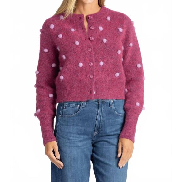 NEW ALEMAIS elia cardigan in mulberry